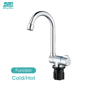 Robinet de cuisine pliable JDA à prix avantageux, chaud et froid, pour camping-car, <span class=keywords><strong>caravane</strong></span>, bateau, camping, avec rotation - Product Image 2