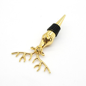 Promotion Bouchons à vin en forme de tête de cerf en métal, bouchons à vin en caoutchouc de silicone - Product Image 6