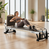 Machine de Pilates Reformer professionnelle, cadre en aluminium, système de poulies à résistance réglable, équipement d'entraînement complet du corps, Pilates