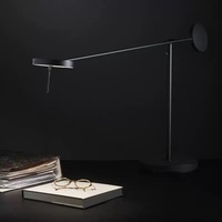 Elegante Lámpara de Mesa de Diseño, Lámpara de Mesa LED Negra para Hotel, Dormitorio, Mesita de Noche, Moderna y Lujosa