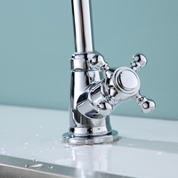 Robinet de cuisine moderne à levier unique chromé, flexible, pour eau froide, style classique, fourni par l'usine