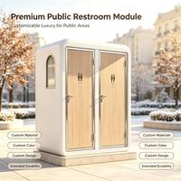 Toilettes portables préfabriquées en forme de cube, écologiques, haut de gamme, personnalisables pour les projets de parcs urbains, d'écoles et d'appartements