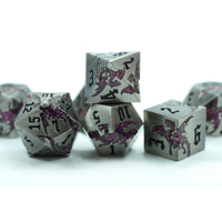 Rpg métal dés polyédriques mdn Rpg améthyste Mica Dragon dés ensemble donjons et Dragons jeu de rôle jeu de Table dés