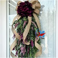 Couronne de printemps en plastique de haute qualité, ornement en forme de goutte, décoration à suspendre à la porte pour la décoration de la maison, faite à la main, nouveauté