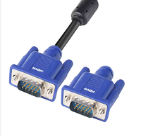 Enchufe azul Cable Vga Cable de computadora Vga (3 + 2) Monitor Cable de video Admite Pantalla de 24 pulgadas Conexión de computadora Vga 1,5 m