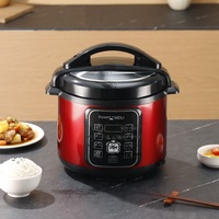 Cuisinière électrique à pression intelligente de grande capacité 5L, pour usage domestique, avec minuterie, fonction de maintien au chaud, intérieur antiadhésif, multifonctionnelle