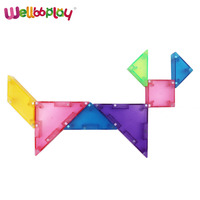 Wellbbplay-Puzzle 3D magnétique créatif Tangram, jouet éducatif d'enseignement pour enfants, modèle de train cérébral