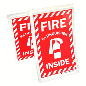 Etiqueta de Advertencia para Extintor de Incendios de 8 Líneas, <span class=keywords><strong>Oscam</strong></span> <span class=keywords><strong>Icam</strong></span> Sk-y Alemania para Polonia, Austria, Países de la UE, Adhesivo Impermeable con Protección Solar - Product Image 1