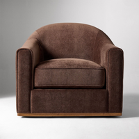 Fauteuil pivotant moderne une place en tissu pour bureau ou salon, idéal pour villas, canapé, chaise de négociation, mobilier