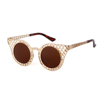 Lunettes de soleil œil de chat pour femmes, monture complète, protection UV400, monture noire en treillis
