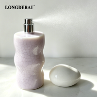Bouteille de parfum haut de gamme certifiée CE 2026, 30ml 50ml 100ml, en verre irrégulier craquelé dégradé avec motif pavé