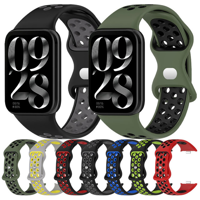 Eraysun Two Colors Silicone Strap Soft Rubber Waterproof Fashion Smart Watch Band Accessories for Xiaomi Band 8 Pro