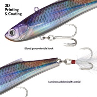 Le Brave 9cm20g Leurre Vivant Bionique Lumineux Coulant VIB pour Eau Douce et Eau Salée, pour Achigan, Poisson-tête-de-serpent, Poisson-mandarin et Autres Prédateurs