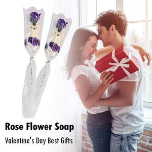 Rosa de jabón Multicolor de un solo oso para decoración del hogar, rosa de cumpleaños romántica, regalo creativo para el Día de San Valentín, suministros para decoración del hogar, 1 unidad - Product Image 2