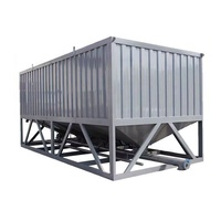 Mini silo horizontal portatif de ciment Type en acier très utilisé mobile de conteneur de stockage Silo de ciment de 20 tonnes