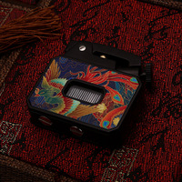 Briquet à chaire transparent à éjection par ressort, moderne, à roue à silex mécanique, écologique, rechargeable, cadeau d'anniversaire pour homme