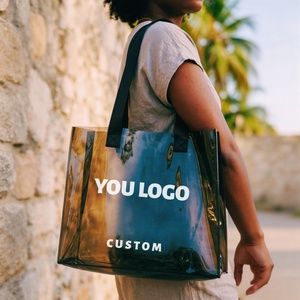 Borsa Trasparente in PVC Impermeabile con Logo Personalizzato, Grande Capacità, Colore Unico, Vendita all'Ingrosso - Product Image 1