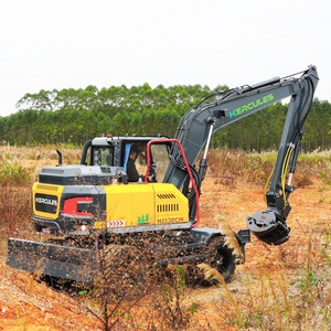 Excavatrice sur roues XUVOL OEM/ODM 10T, machinerie forestière XV130CM 360 °   Support de godet rotatif pour lame de bulldozer 0,3-0,4 m³ - Product Image 4