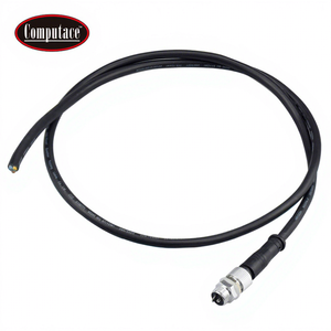 Conector Hembra Impermeable de Cobre Estañado de 3 Núcleos 7A con Aislamiento de Goma, Cable de 1 Metro + Conector de Panel IP68 - Product Image 1