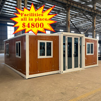 Maison conteneur de luxe préfabriquée modulaire portable de 20/30/40 pieds, unités de logement compactes, villa extensible personnalisée