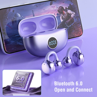 Earbud TWS Nirkabel OEM D151 Model Jepit Telinga Terbuka dengan Layar Digital, Nyaman Dipakai, Suara Stereo, Panggilan Jernih, Earphone Olahraga