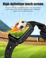 Montre connectée pour enfants, 4G RTOS GPS, grand écran IPS, avec appel SOS, carte Nano SIM, appels bidirectionnels