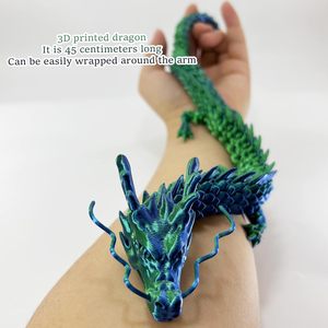 Divine Dragon – Figurine Dragon Articulée Unisexe Imprimée en 3D, Jouet Créatif en Forme d'Animal Dinosaure, Statue Flexible en Plastique - Product Image 3