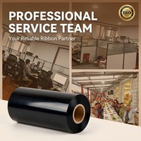 Venta al por Mayor de Cinta de Cera Negra de 110 mm x 300 m, Compatible con Impresión por Sublimación, Larga Duración, Cinta para Códigos de Barras para Etiquetas de Almacén