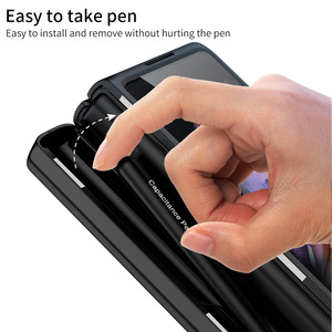 สําหรับ<span class=keywords><strong>Samsung</strong></span> <span class=keywords><strong>ZFold2</strong></span> รวมทุกอย่างพับโทรศัพท์มือถือกรณีFrosted Flipบานพับปากกาแม่เหล็กกล่องปากกาW21 ส่วนบุคลิกภาพ - Product Image 5