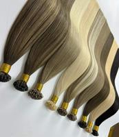 Extensions de cheveux humains à pointe plate en kératine, double épaisseur, en caoutchouc souple européen, qualité supérieure, des meilleurs fournisseurs de cheveux