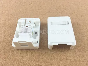 RJ45 8P8C UTP CAT5E AP ستايل 1-منفذ اتصال الشبكة سطح جبل مربع