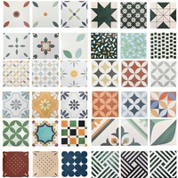 Carreaux en céramique, rétro nordique, motif de petites fleurs, mat antidérapant 300x300 pour salle de bain cuisine balcon mur
