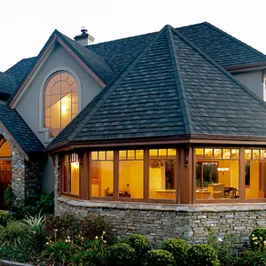 Nhà Máy Bán Buôn Lợp Mái Lợp Trọng Lượng Nhẹ Đá Tráng Kim Loại Roof Tile Đối Với Vật Liệu Xây Dựng