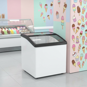 Congélateur vitrine Xiaoke SD-151S à température unique, 2 portes, avec porte en verre, pour crème glacée, réfrigération intégrée - Product Image 2