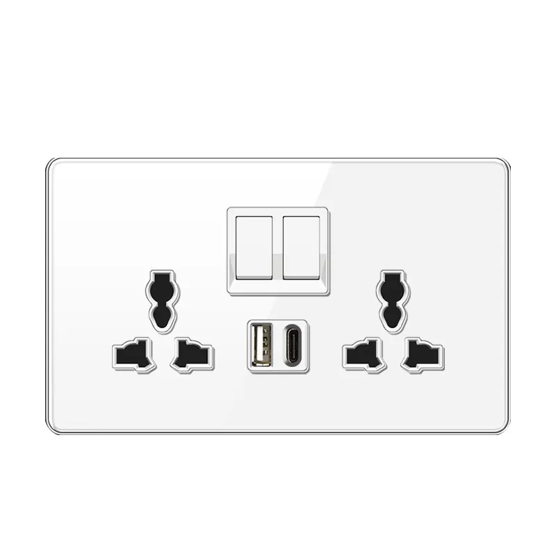 13A Type C Quick Charge Switch Control Usb Port Electric Power Outlet Universal Wall Socket And Switches Electrical