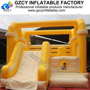 Prix de gros Maison de rebond pour enfants couleur jaune mini <span class=keywords><strong>trampoline</strong></span> gonflable avec toboggan pour enfants - Product Image 2