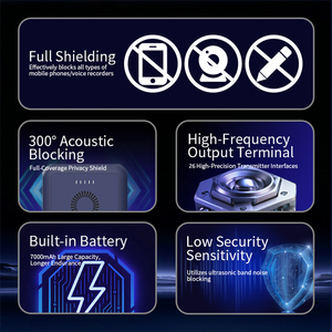 Dispositif anti-<span class=keywords><strong>enregistrement</strong></span> pour salle de conférence, bloqueur de conversation, protection de sécurité, anti-<span class=keywords><strong>enregistrement</strong></span> ultrasonique, <span class=keywords><strong>brouilleur</strong></span> <span class=keywords><strong>d</strong></span>'enregistreur <span class=keywords><strong>audio</strong></span> - Product Image 3