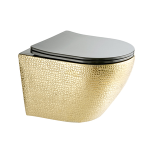 Toilettes suspendues au mur doré, vente en gros, réservoir dissimulé de luxe, cuvette de toilette, fabricants de <span class=keywords><strong>PATE</strong></span> - Product Image 1