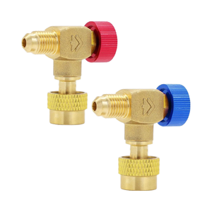 HVAC真鍮銅制御フローマニホールドミニスプリットR134a R22 R302手動AC制御バルブ冷媒充電バルブ - Product Image 1