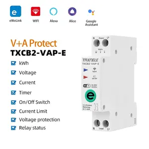 Ewelink 1P + N 16A 20A 63A ذكي WIFI مقياس طاقة WIFI KWh مؤقت تبديل عن بعد تتابع الجهد الحالي LI MCB - Product Image 3