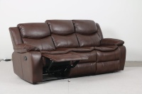 Fauteuil inclinable ergonomique en cuir pleine fleur avec dossier réglable et rembourrage épais, canapé inclinable pour salon