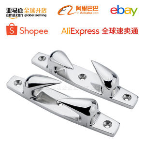 Bolardo Inclinado Plano de Acero Inoxidable 316 Reforzado y Sólido para Uso Marino, Resistente, con Soporte para Cable y Cornamusas para Barcos - Product Image 2