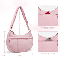 Sac fourre-tout simple en nylon personnalisé Fuliya pour femme, sac à main léger, sac bandoulière pour femme avec sangle réglable