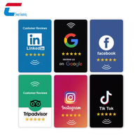 Tarjeta de Visita NFC para Redes Sociales como Instagram, Facebook y TikTok con RFID para Reseñas de Google