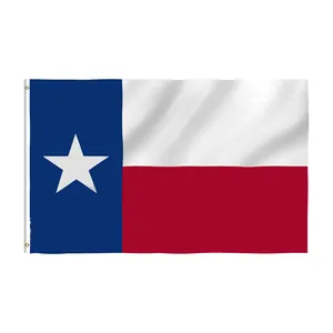 テキサス州旗の屋内屋外カスタマイズ用の販促品3x5ft100% 増粘ポリエステル