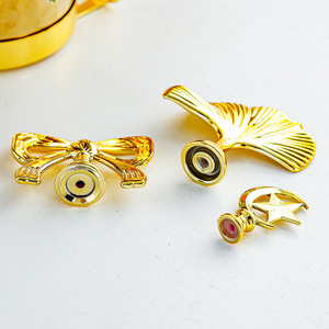 Perillas para Muebles de Resina con Diseño Novedoso de Hoja de Ginkgo, Lazo, Luna y Estrella, Herrajes Decorativos - Product Image 3