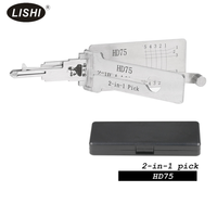 Lishi alat 2-in-1 Lock Pick LISHI HD75 Flat Milling Hon Da, Suzuki, KYMCO, Kawasaki dan alur kanan sepeda motor lainnya 2-in-1