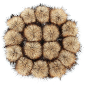 Rouge Blanc Violet Faux Fourrure De Raton Laveur Pompomfringe Enfants Cheerleading Maker Porte-clés pour Artisanat & Jouets/Vêtements - Product Image 1