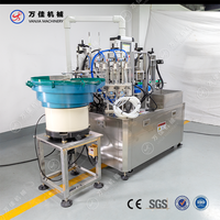 Remplissage automatique sous vide 3 têtes de bouteilles de pulvérisation de liquide de parfum d'huile essentielle remplissage de machine à emballer de capsulage de fabrication de parfum