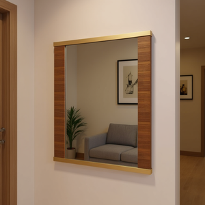 Specchio da parete Homeera rettangolare con cornice in legno, spessore 3 cm, specchio decorativo moderno per la decorazione d'interni della casa - Product Image 2